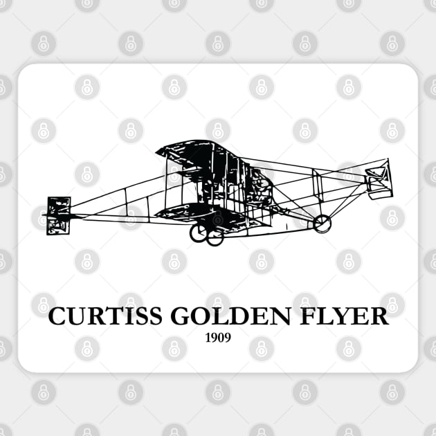 Curtiss Golden Flyer 1909 Aircraft Magnet by Lakeric